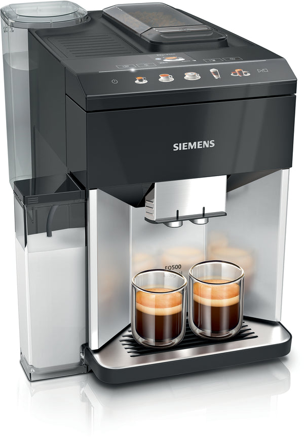 Siemens EQ.500 integral TQ513D01 Automatisk kaffemaskine Daylight silver/piano black
