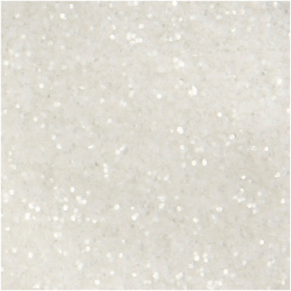 Glitter, hvid, 110 g/ 1 ds.