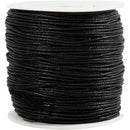 Bomuldssnor, tykkelse 1 mm, sort, 100 m/ 1 pk.