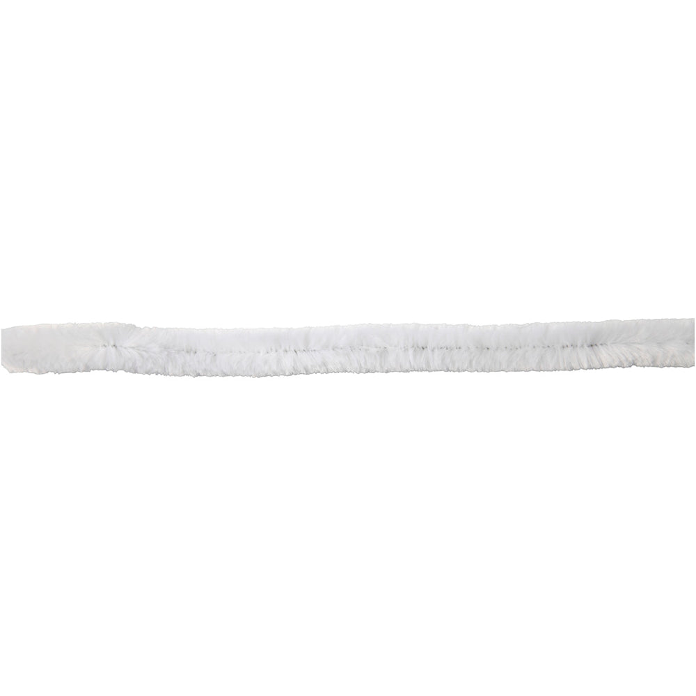 Hvide Chenille Piberensere 30 cm - 15 stk.