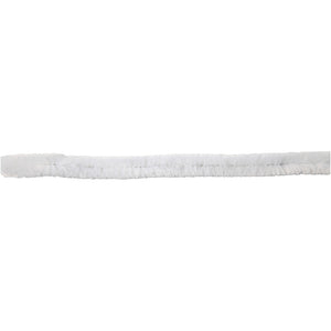 Hvide Chenille Piberensere 30 cm - 15 stk.