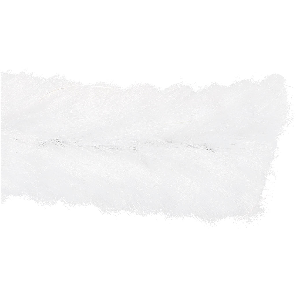Hvide Chenille Piberensere 30 cm - 15 stk.