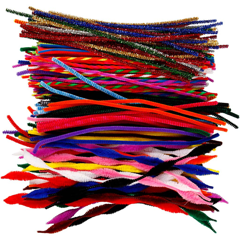 Chenille Piberensere, 30,5 cm, 250 stk. Ass. Farver
