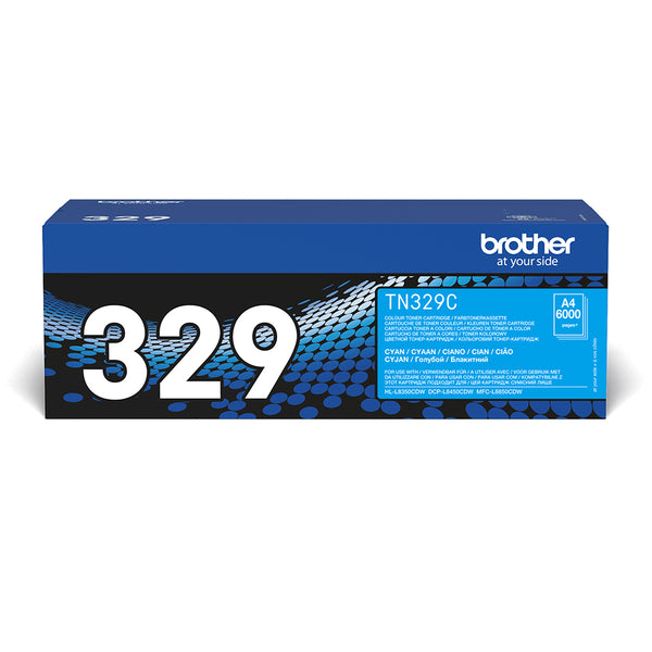 Brother TN 329C Cyan 6000 sider Toner