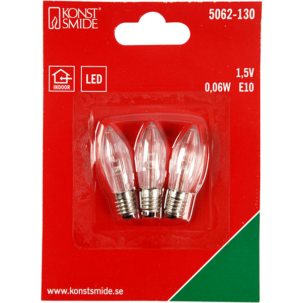 LED-pærer, H: 45 mm, diam. 15 mm, 3 stk./ 1 pk.