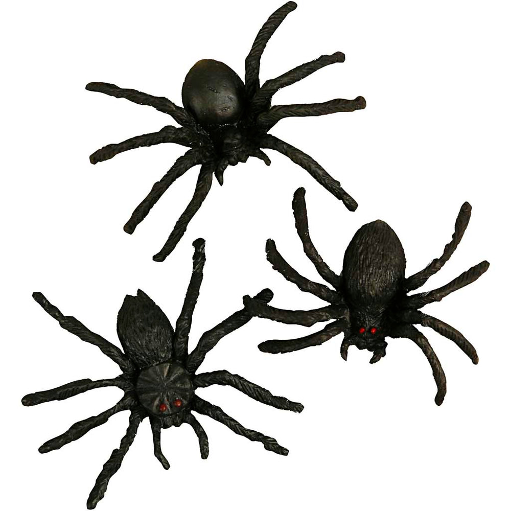 Edderkopper, str. 4 cm, 10 stk./ 1 pk.