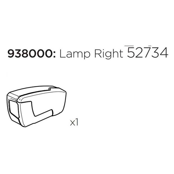 Lygteglas højre til Thule 917/918 - reservedel 52734, Thule