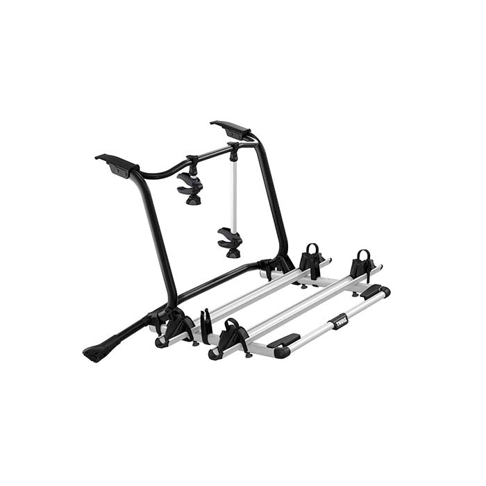 Cykelholder til 2 cykler bagklap VW T6, hævet platform, låsbar - Thule