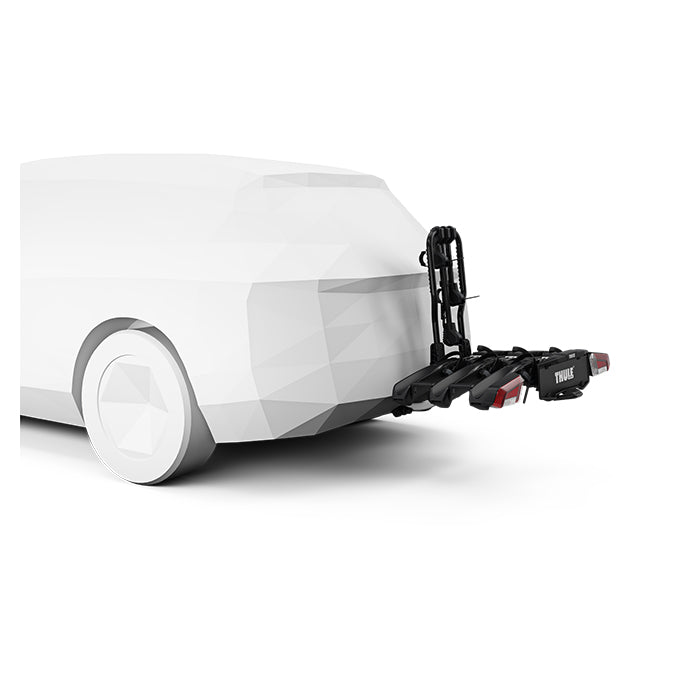 Cykelholder til 3 elcykler, foldbar til anhængertræk - Thule