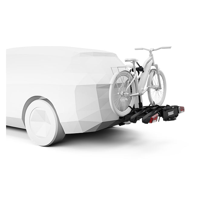 Cykelholder til 3 elcykler, foldbar til anhængertræk - Thule