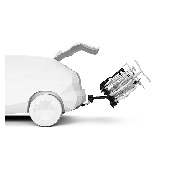 Cykelholder til 3 elcykler, foldbar til anhængertræk - Thule