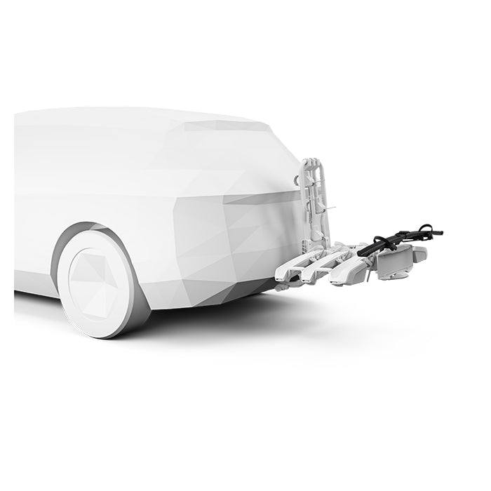 Cykelholder til 3 elcykler, foldbar til anhængertræk - Thule