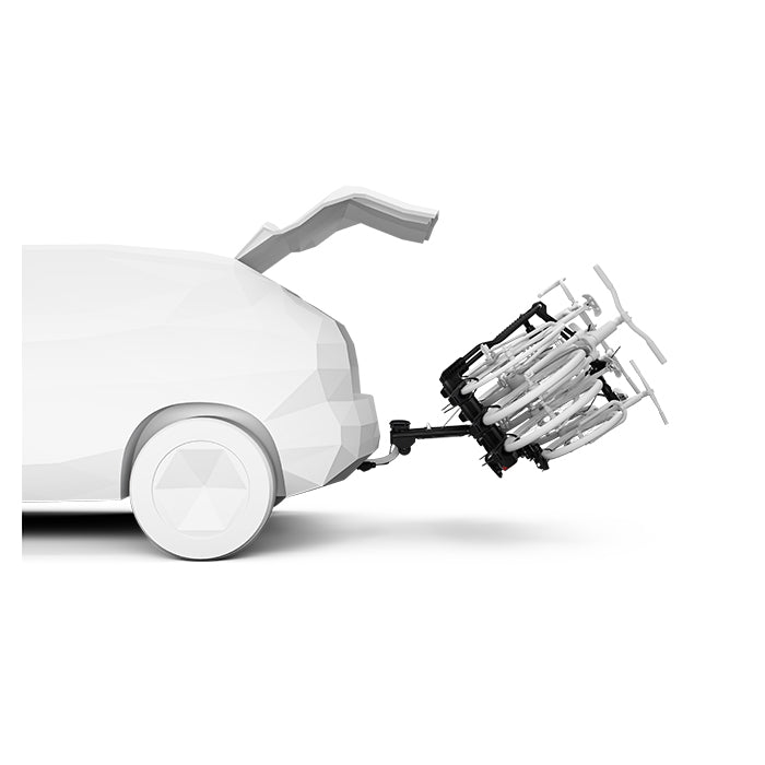 Cykelholder til 3 elcykler, foldbar til anhængertræk - Thule