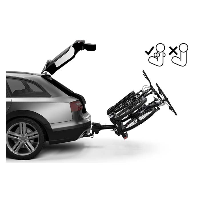 Cykelholder til 2 cykler, sammenklappelig og trækmonteret Fix4Bike - Thule