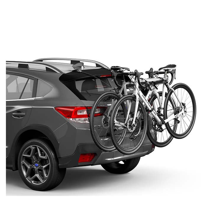 Hængende cykelholder til 2 cykler med no-sway og bagklapmontering - THULE