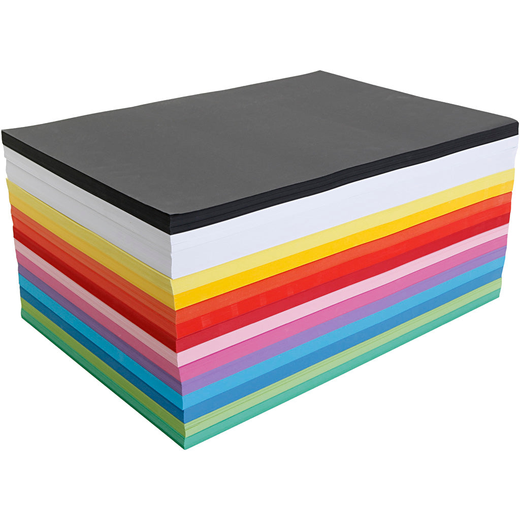 Creativ Karton, A3, 180 g, ass. farver, 3x300 ark/ 1 pk.