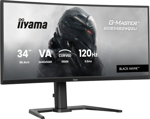 iiyama GCB3482WQSU-B1 computerskærm 86,4 cm (34) 1440 x 3440 pixel UltraWide Quad HD LED Sort