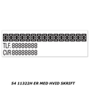 Firma, tlf. og cvr-skilt hvid