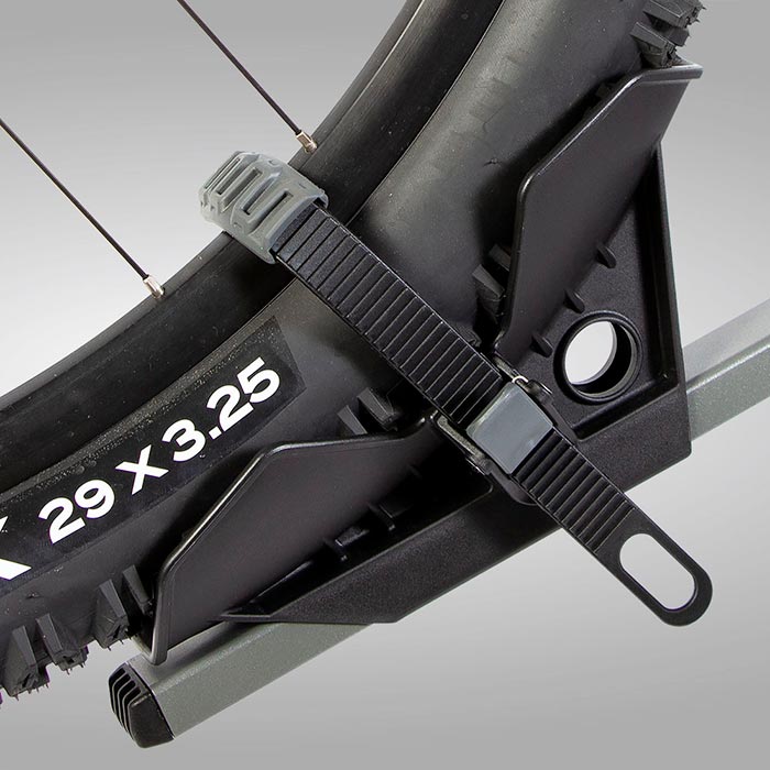 Cykelholder til 2 cykler, anhængertræk 50 mm, vippefunktion, lås - BuzzRack