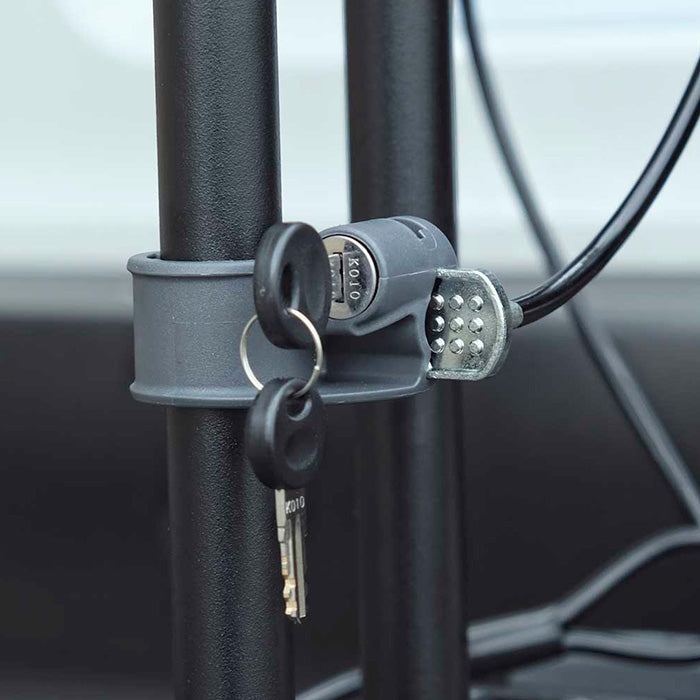 Cykelholder til 2 cykler, anhængertræk 50 mm, vippefunktion, lås - BuzzRack