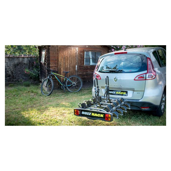 Cykelholder til 4 cykler til anhængertræk - robust og TUV-godkendt, BuzzRack