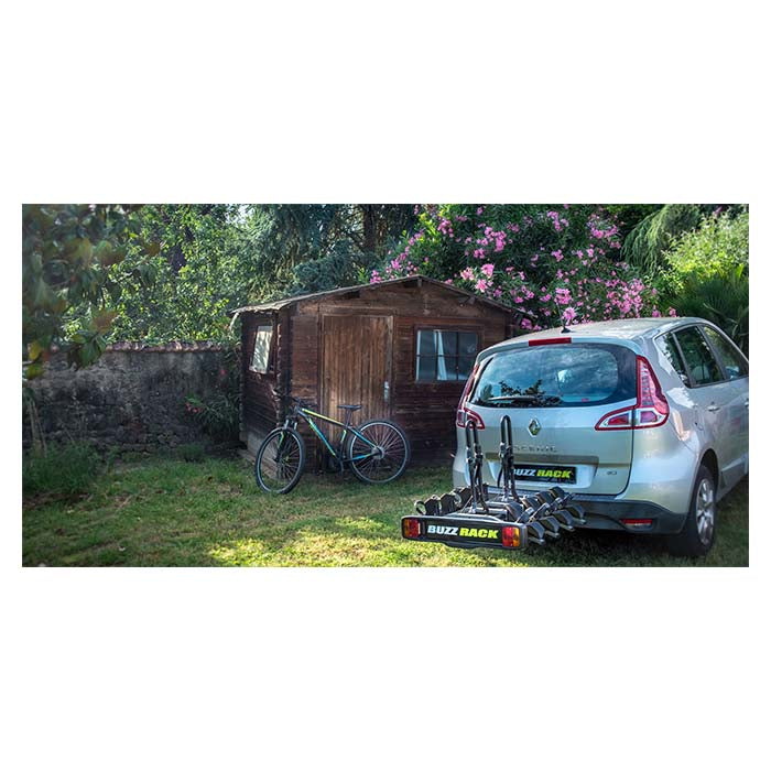 Cykelholder til 4 cykler til anhængertræk - robust og TUV-godkendt, BuzzRack