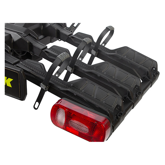 Cykelholder til 3 el-cykler, foldbar, tilt-funktion - Buzzrack