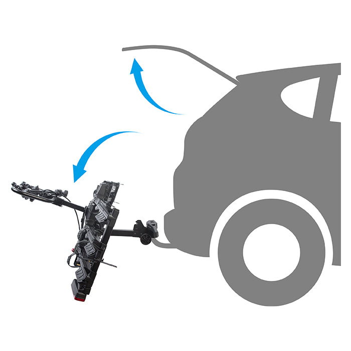 Cykelholder til 3 el-cykler - Scorpion Pro anhængertræk, robust montage, Buzzrack