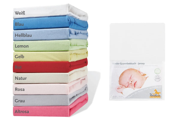 Pinolino Stræklagen til Baby og Juniorseng, Jersey/Hvid