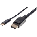 Manhattan 24 pin USB-C han (input) -> 20 pin DisplayPort han (output) 2 m Sort