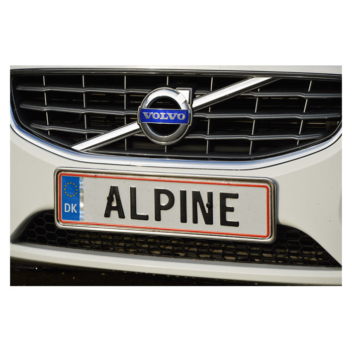 Rustfri nummerpladeramme i poleret stål 1 stk. - Netlager