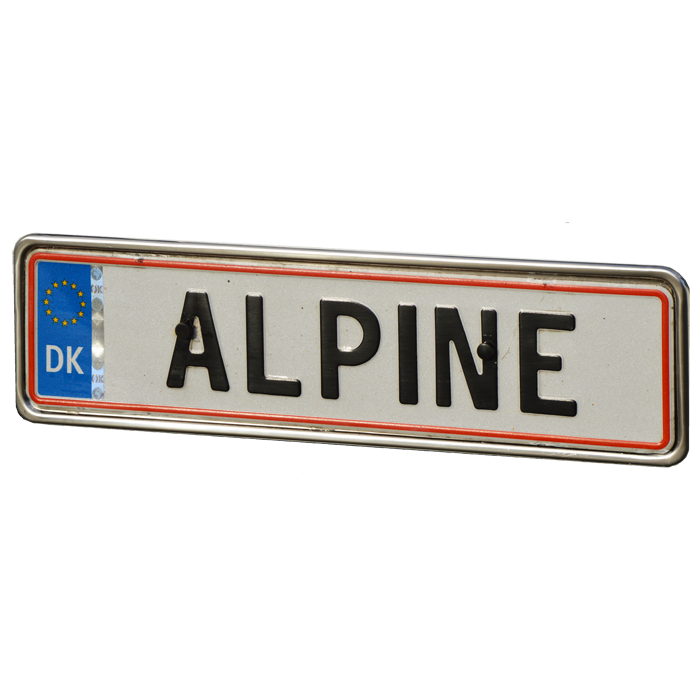 Rustfri nummerpladeramme i poleret stål 1 stk. - Netlager