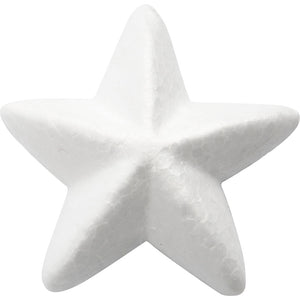Hvide Styropor Stjerner 11 cm - 25 stk. Pakke