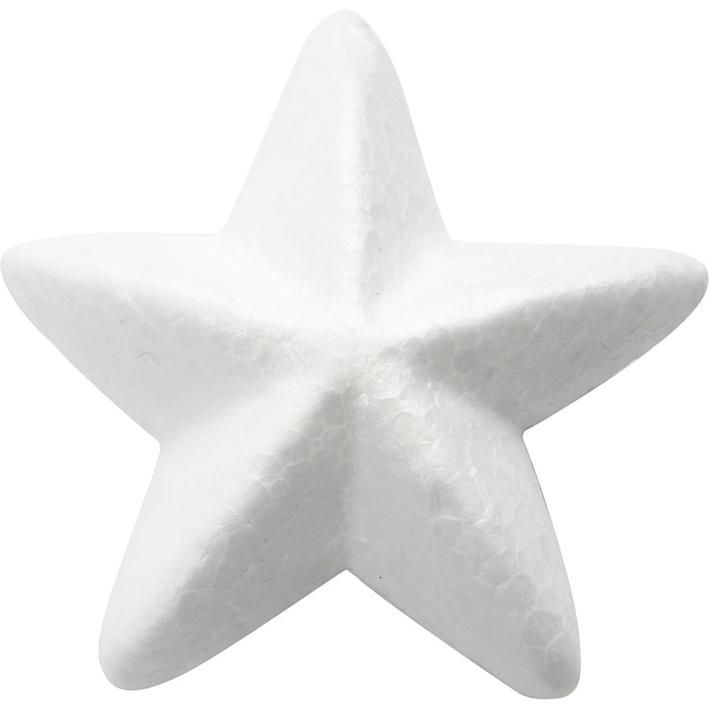 Hvide Styropor Stjerner 11 cm - 25 stk. Pakke