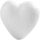 Hjerte, H: 6 cm, D: 3 cm, B: 6 cm, hvid, 50 stk./ 1 pk.