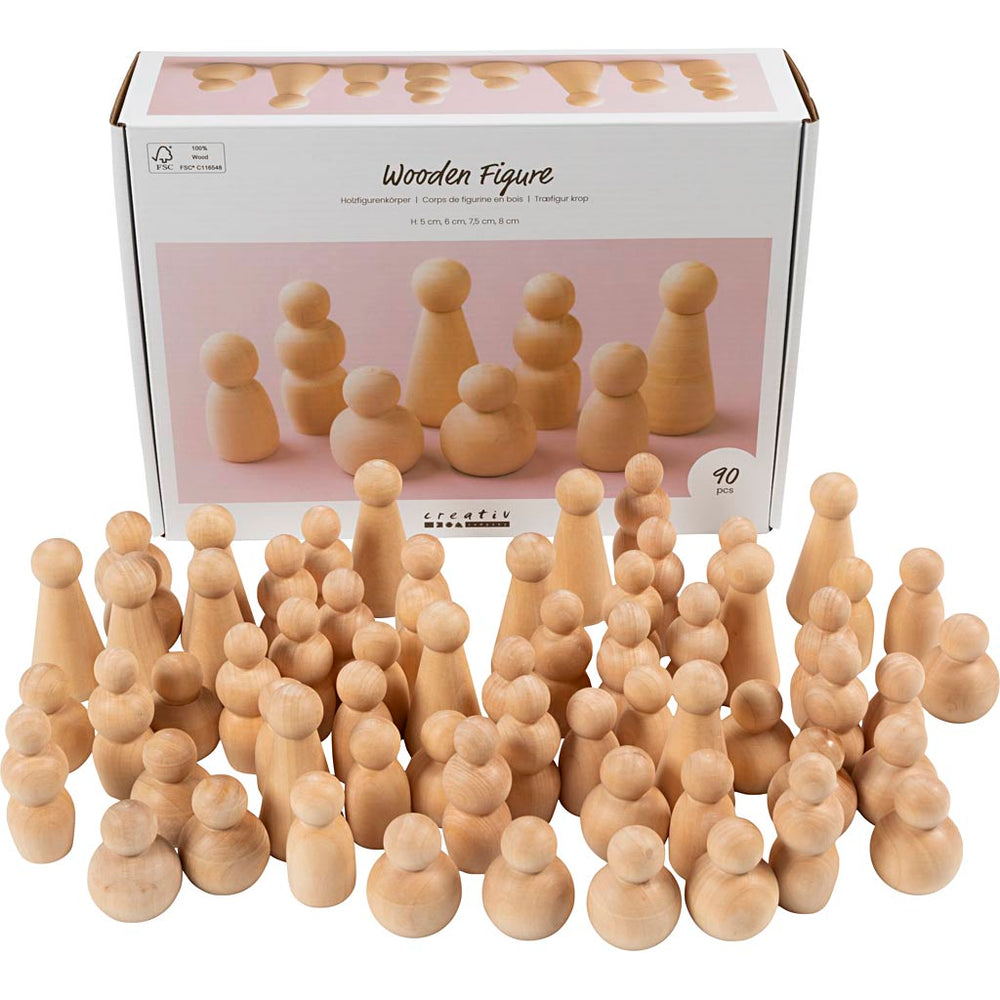 Træfigur krop, H: 5-8 cm, 90 ass./ 1 pk.