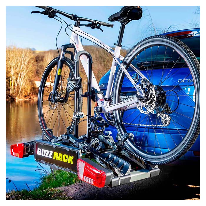 Cykelholder til 2 cykler, anhængertræk, foldbar, max 40 kg - Buzzrack