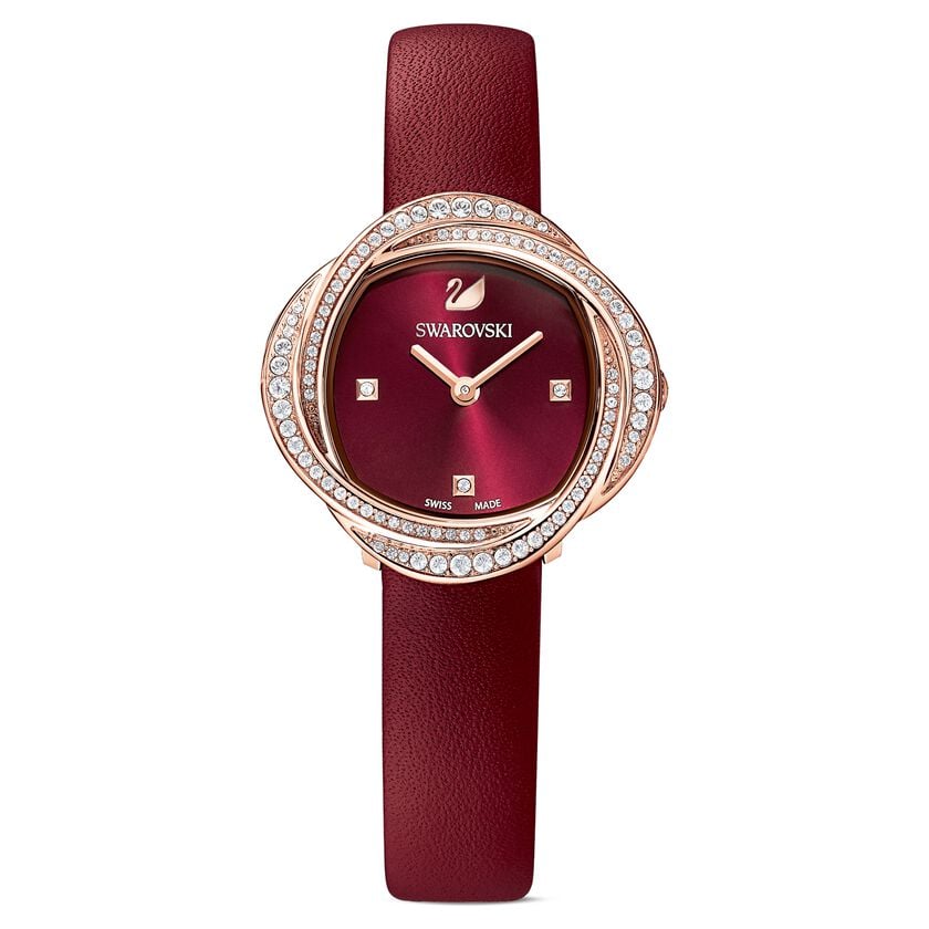 Swarovski Crystal Flower rødt dameur 5552780