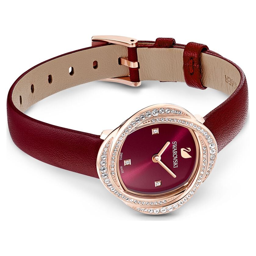 Swarovski Crystal Flower rødt dameur 5552780