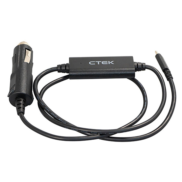 USB-C opladerkabel 12V cigartænder 60W, 1m - CTEK