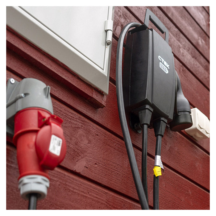 Elbillader Type 2 11 kW, 1,5 m kabel, vægbeslag - CTEK
