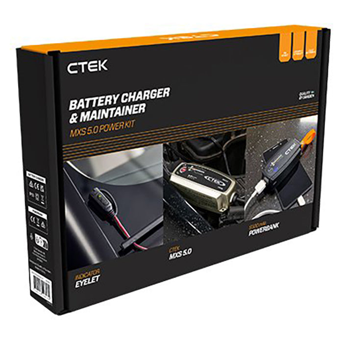 Batterioplader MXS 5.0 Power Kit med powerbank - CTEK