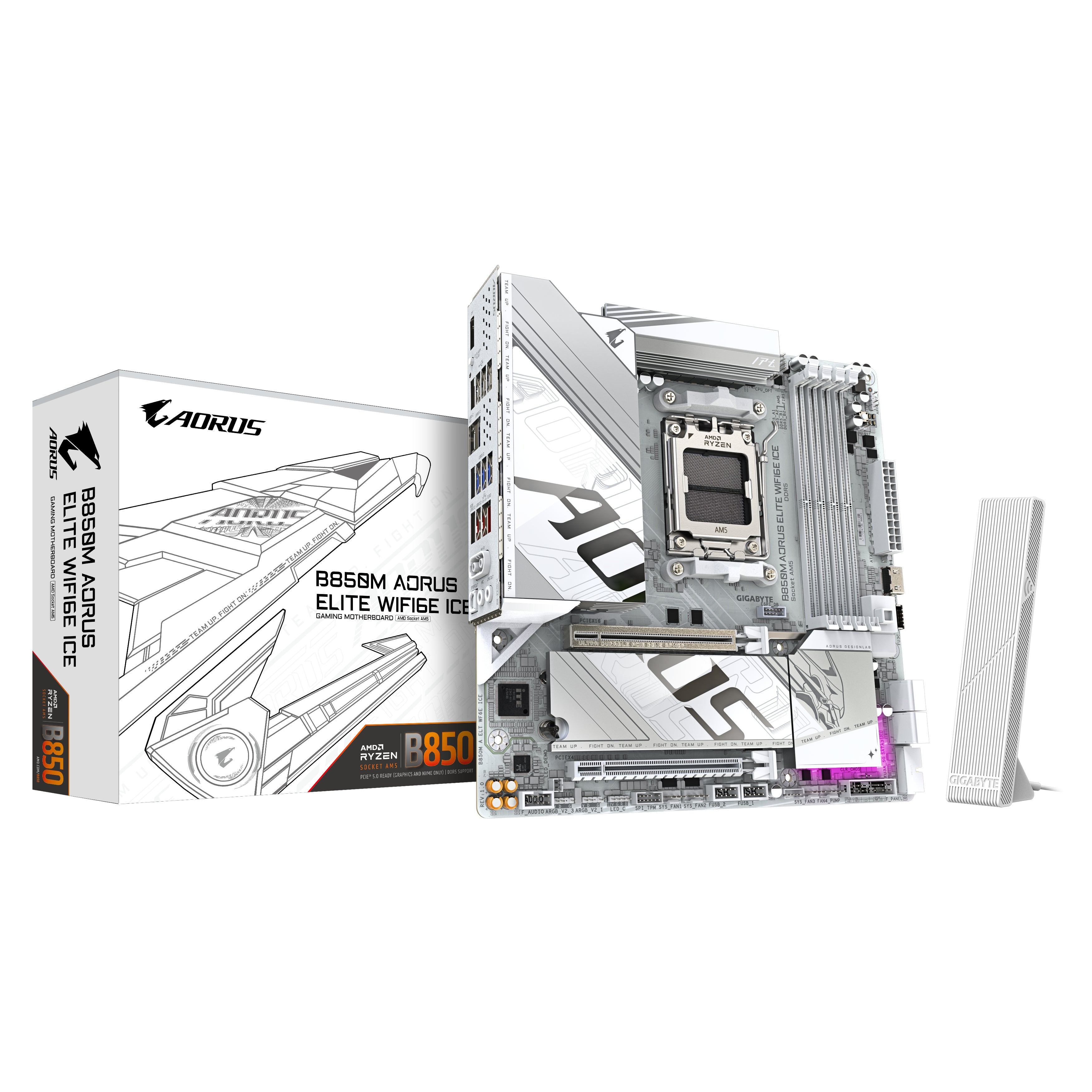 AORUS B850M ELITE WIFI6E ICE Micro ATX Socket AM5 AMD B850
