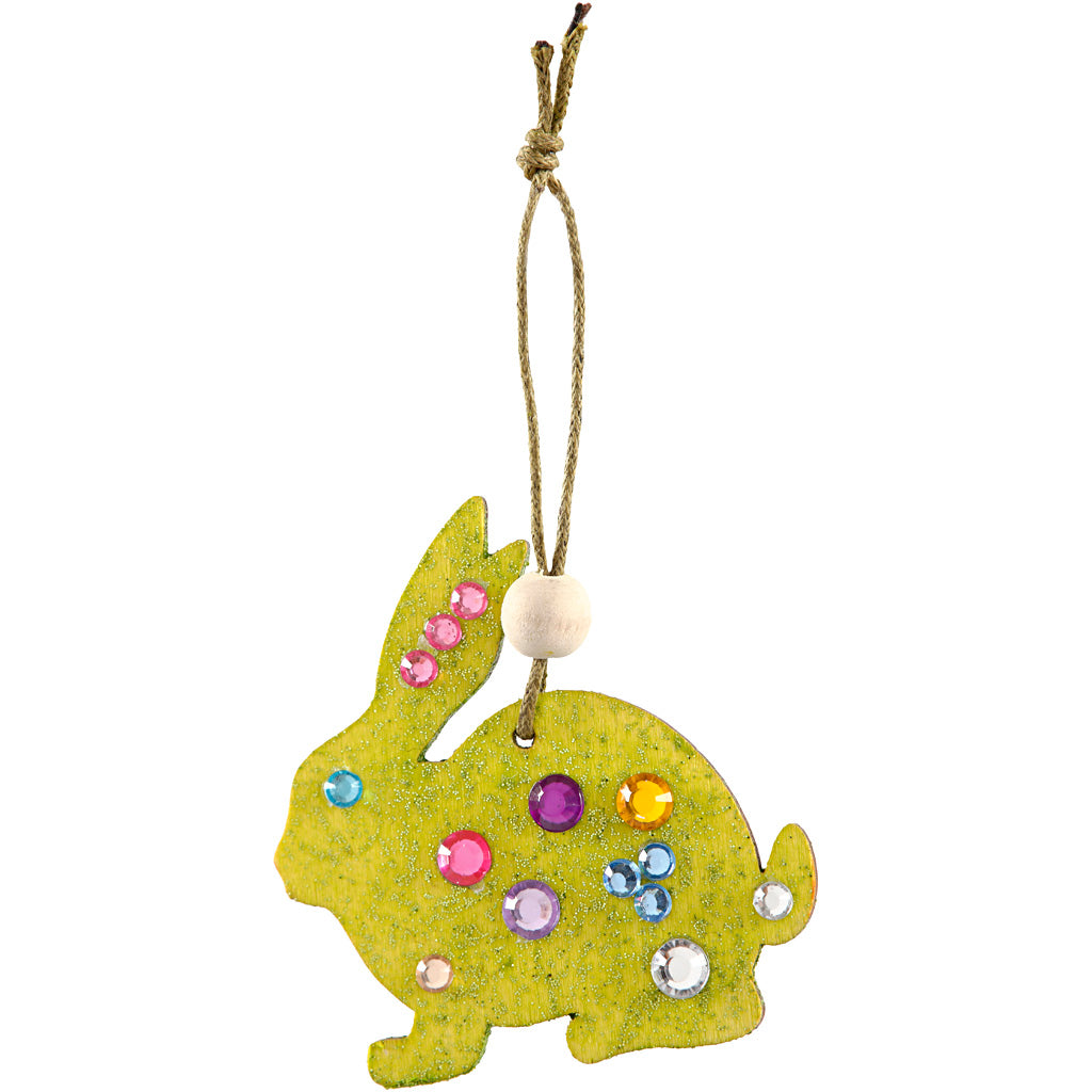 Træophæng, hare, æg, høne, str. 6 cm, tykkelse 3 mm, 200 stk./ 1 pk.