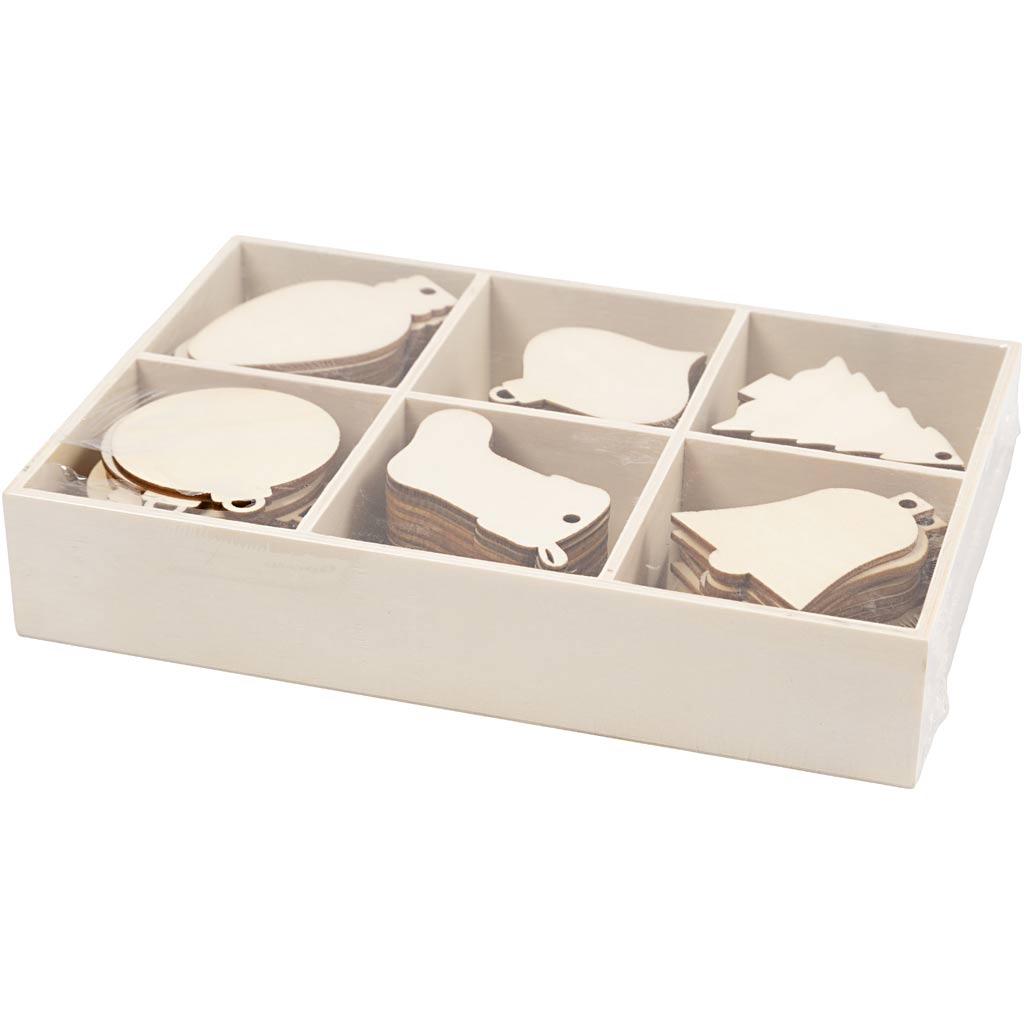 Juleophæng, H: 5,5-7 cm, B: 4-5 cm, hulstr. 4 mm, 90 stk./ 1 pk.