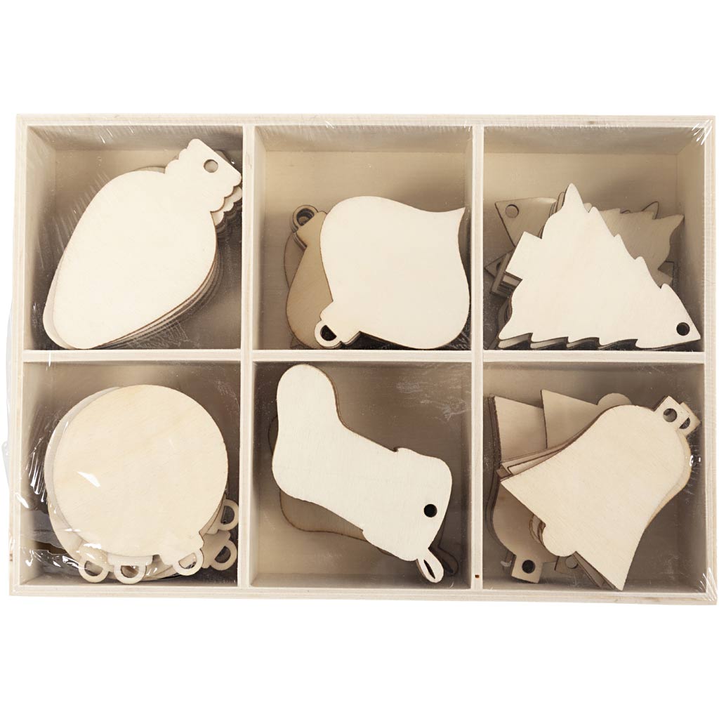 Juleophæng, H: 5,5-7 cm, B: 4-5 cm, hulstr. 4 mm, 90 stk./ 1 pk.