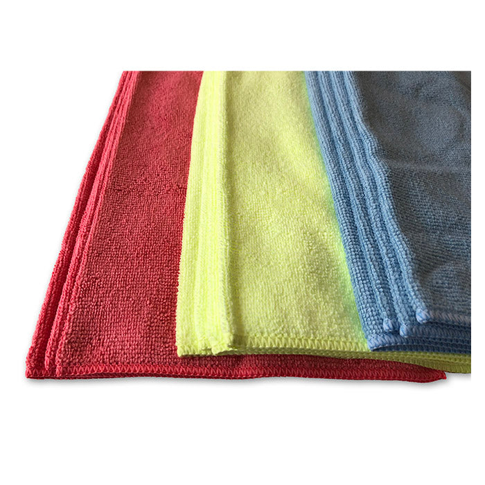 Mikrofiberklude 12 stk til rengøring, fnugfri og maskinvaskbar - Kent