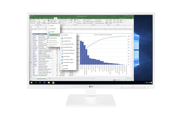 LG 24BK550Y 24 1920 x 1080 (Full HD) DVI VGA (HD-15) HDMI DisplayPort 60Hz Pivot Skærm