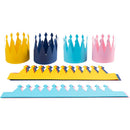 Fødselsdagskroner, H: 18 cm, L: 66 cm, B: 18 cm, 300 g, ass. farver, 45 stk./ 1 pk.