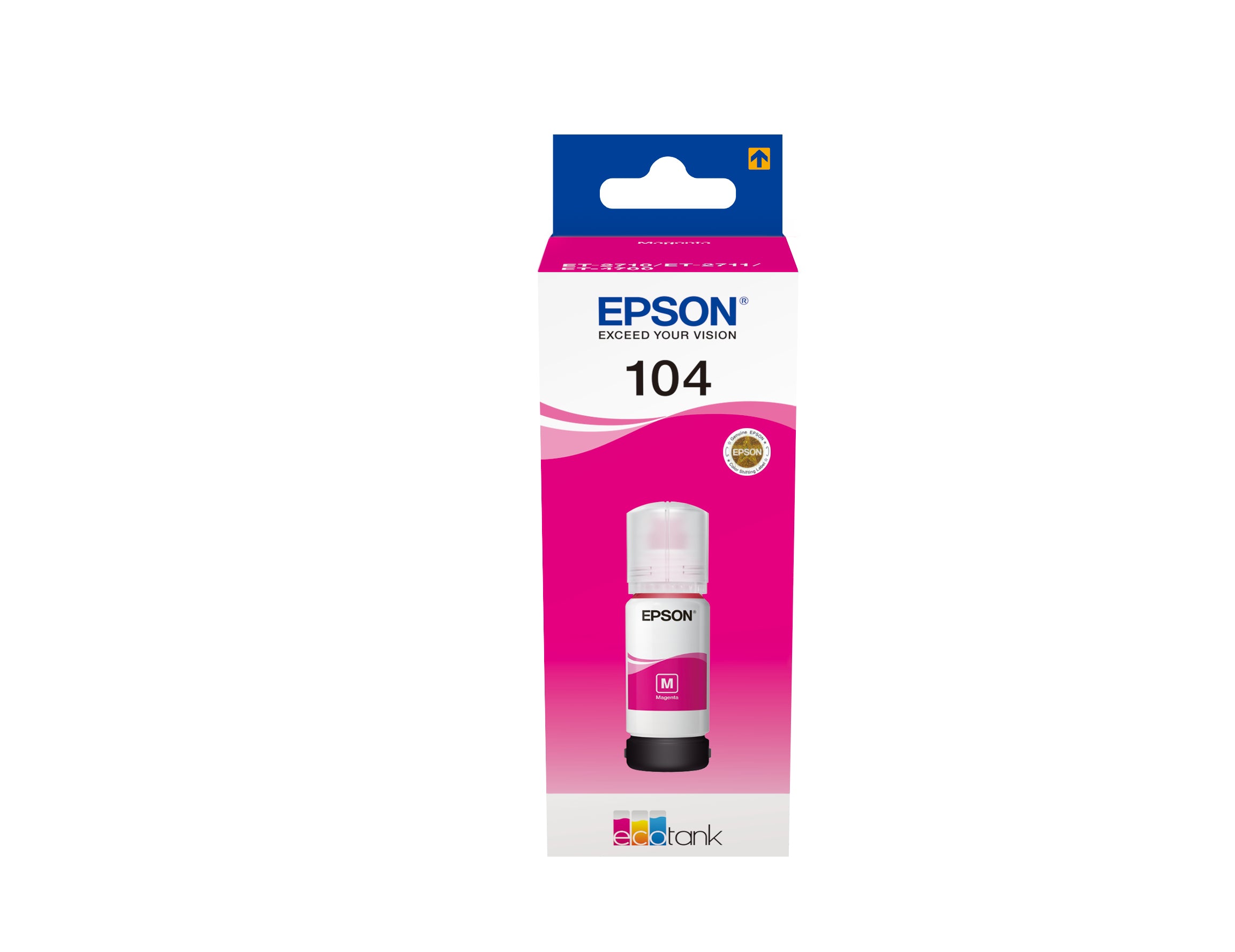 Epson EcoTank 104 Magenta 7500 sider Blækbeholder C13T00P340